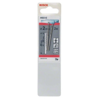 Свредло HSS-G за метал DIN 338 на Bosch 2.0 mm 2 броя