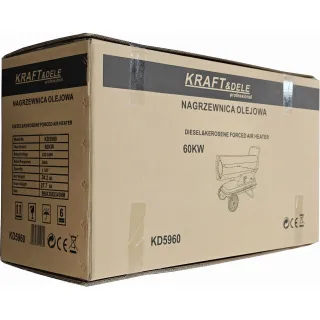 Дизелов калорифер KraftDele KD5960/ с термостат/ 60kW/ 38л/ 1100 м³/ч Дизелов калорифер KraftDele KD5960/ с термостат/ 60kW/ 38л/ 1100 м³/ч