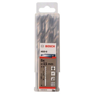 Свредло HSS-G за метал на Bosch 11.0 mm комплект 5 броя