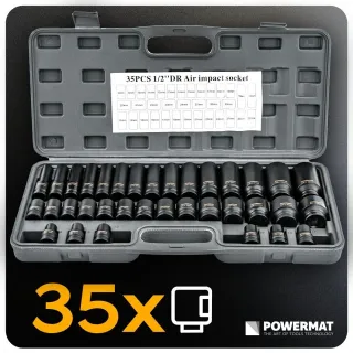 Комплект ударни вложки POWERMAT PM-ZNU-832T/ 35 бр. Комплект ударни вложки POWERMAT PM-ZNU-832T/ 35 бр.