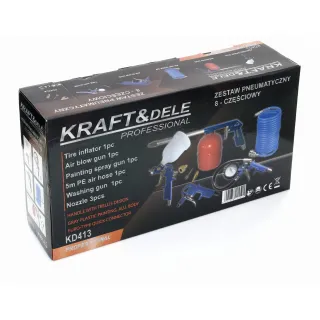 Компресор за въздух + пневматичен комплект KraftDele KD400-3/ 24л / 3.8к.с./ 2.8kW Компресор за въздух + пневматичен комплект KraftDele KD400-3/ 24л / 3.8к.с./ 2.8kW