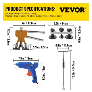 Комплект инструменти за отстраняване на вдлъбнатини VEVOR VV-PR-T8902/ 89 части Комплект инструменти за отстраняване на вдлъбнатини VEVOR VV-PR-T8902/ 89 части