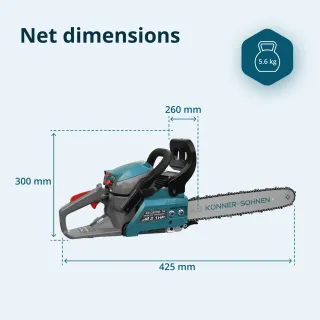 Верижен бензинов трион KOENNER-SOEHNEN KS CS20G-16/ 1.6 hp/ 40 см