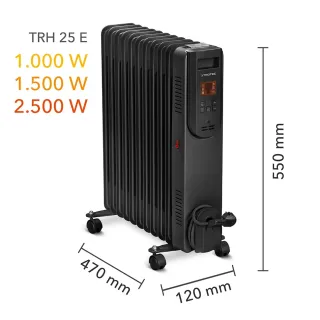Маслен радиатор TROTEC TRH 25 E/ с термостат и дистанционно/ 2,5kW Маслен радиатор TROTEC TRH 25 E/ с термостат и дистанционно/ 2,5kW