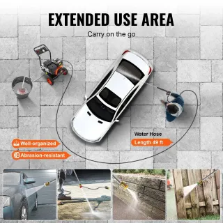 Бензинова водоструйка + 5 бр. дюзи VEVOR G250A/ 399 cc Бензинова водоструйка + 5 бр. дюзи VEVOR G250A/ 399 cc