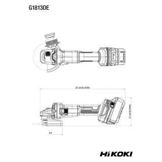 Акумулаторен ъглошлайф HiKOKI - Hitachi G1813DE/ 18V/ 125 мм