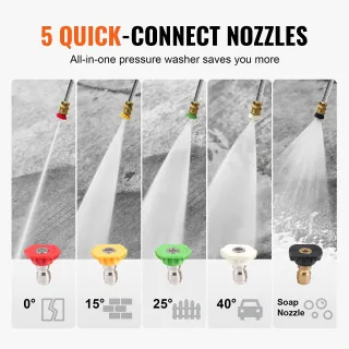 Бензинова водоструйка + 5 бр. дюзи VEVOR G250A/ 399 cc Бензинова водоструйка + 5 бр. дюзи VEVOR G250A/ 399 cc