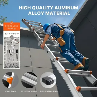 Телескопична сгъваема стълба VEVOR KMP406C/ 6.23 м