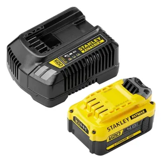 Комплект акумулаторна батерия и зарядно Stanley SFMCB14M1/ 18 V/ 4 Ah