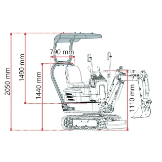 Допълнителен покрив за мини багер JANSEN 1517062 Допълнителен покрив за мини багер JANSEN 1517062