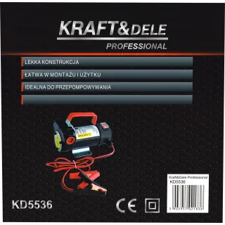 Самозасмукваща помпа за дизелово гориво KraftDele KD5536/ 12V/ 200W