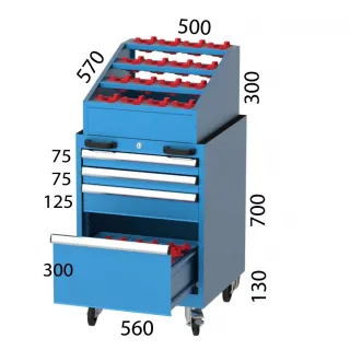 CNC количка с 4 чекмеджета KOCEL - 2750