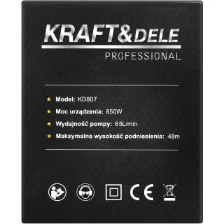 Водна помпа KraftDele KD807/ 850W/ 65 л/мин