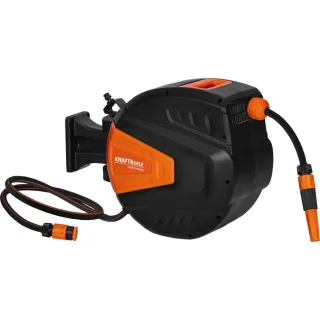 Макара с градински маркуч KraftDele KD2152/ 20 м + 2 м