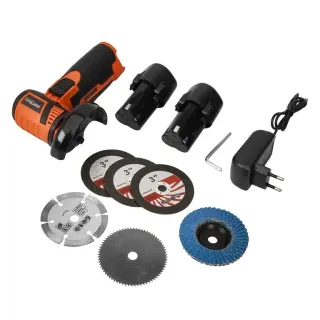 Акумулаторен мини ъглошлайф KraftDele KD3161/ 12V/ 2x1.5Ah