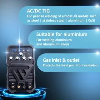Комбиниран инверторен заваръчен апарат STAHLWERK AC/DC TIG 200 ST/ 200A