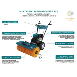 Многофункционална почистваща машина 4в1 KOENNER-SOEHNEN KS 7HP-MFM 60 SET/ 5.5 hp/ 60 см