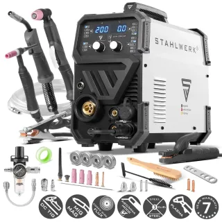 Комбиниран заваръчен апарат TIG + MIG/MAG + MMA/ARC + CUT STAHLWERK CTM-250 ST/ 200A