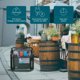 Инверторен генератор KOENNER-SOEHNEN KS 8100iE 1/3 ATSR/ 400V/ 8.5kW/ 20л Инверторен генератор KOENNER-SOEHNEN KS 8100iE 1/3 ATSR/ 400V/ 8.5kW/ 20л