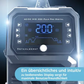 Многофункционален заваръчен TIG апарат STAHLWERK AC/DC 200 Pulse Pro Digital/ 200А Многофункционален заваръчен TIG апарат STAHLWERK AC/DC 200 Pulse Pro Digital/ 200А