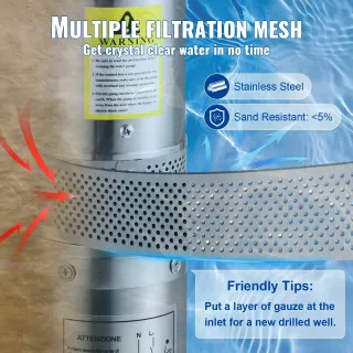 Потопяема помпа за дълбоки кладенци VEVOR 3SDM2/21/ 550W Потопяема помпа за дълбоки кладенци VEVOR 3SDM2/21/ 550W