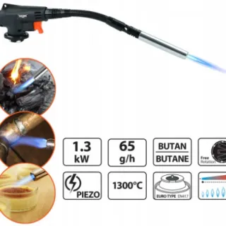 Комплект газова горелка + 6 бр. газ REXXER RB-04-120, 1300 W Комплект газова горелка + 6 бр. газ REXXER RB-04-120, 1300 W