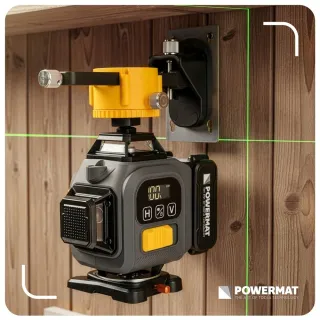 Лазерен нивелир със зелен лъч Powermat PM-PLK-4DM3/ 40 м