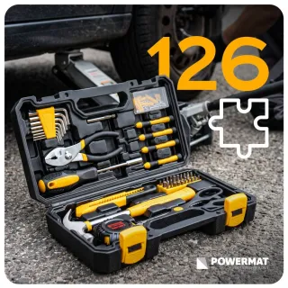 Комплект отвертки, чук, клещи и др. монтажни аксесоари Powermat PM-ZW-126ZN/ 126 бр. Комплект отвертки, чук, клещи и др. монтажни аксесоари Powermat PM-ZW-126ZN/ 126 бр.