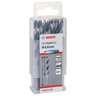 Свредло HSS за метал PoinTec 5.6 mm на Bosch комплект 10 бр.
