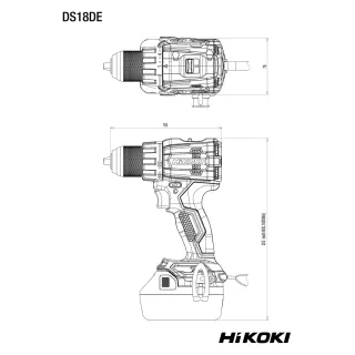 Акумулаторен винтоверт HiKOKI - Hitachi DS18DE/ 36/18 V/ 2.5/5 Ah