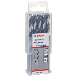 Свредло HSS за метал PoinTec 7.5 mm на Bosch комплект 10 бр. Свредло HSS за метал PoinTec 7.5 mm на Bosch комплект 10 бр.