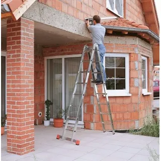 Двустранна алуминиева стълба с панта KRAUSE TRIMATIC 129918 2x8