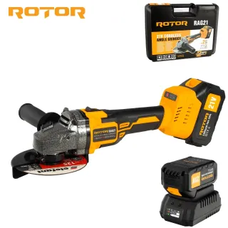 Акумулаторен ъглошлайф ROTOR RAG21/ 21V/2х3Ah/ 125 мм