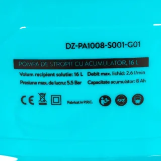 Акумулаторна пръскачка Detoolz DZ-PA1008-S001-G01/ 12V / 8Ah/ 16 л