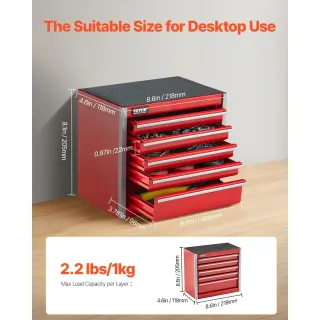 Кутия за инструменти с чекмеджета VEVOR TBHG-905RD Кутия за инструменти с чекмеджета VEVOR TBHG-905RD