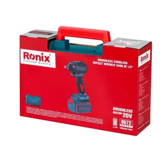 Акумулаторен ударен гайковерт Ronix 8672/ 20V/ 2x4Ah