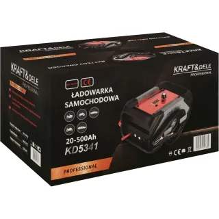 Зарядно устройство за акумулатори със стартова функция KraftDele KD5341/ 12/24V/ 20-500Ah/ 170A