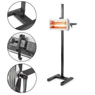 Инфрачервена сушилня за боя със стойка STAHLWERK IL-1200 ST/ 1.2kW