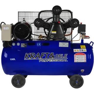 Маслен компресор KraftDele KD4056/ 4100W/ 400V/ 100 л Маслен компресор KraftDele KD4056/ 4100W/ 400V/ 100 л