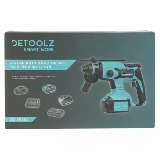 Акумулаторен перфоратор SDS+ Detoolz DZ-SE182/ 18V/ 1.7J Акумулаторен перфоратор SDS+ Detoolz DZ-SE182/ 18V/ 1.7J
