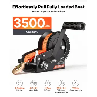 Лебедка за лодки Vevor HW2500A/ 1600 кг