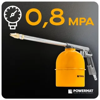 Пневматичен пистолет за почистване и смазване Powermat PM-PDR-210T/ 850 мл