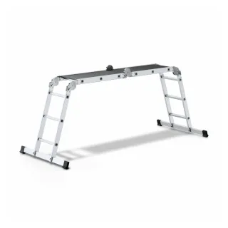 Алуминиева многофункционална съчленена стълба AWTools AW23033/ 4x4