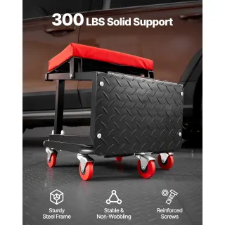 Автомонтьорски 2 в 1 стол/стъпка VEVOR XF8W218/ 136 кг