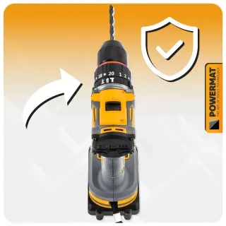 Акумулаторен винтоверт с ударна функция + аксесоари POWERMAT PM-WA-21V-2M/ 21V/ 2x2Ah