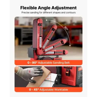 Комбиниран лентов и дисков шлайф VEVOR BSH1510C/ 400W