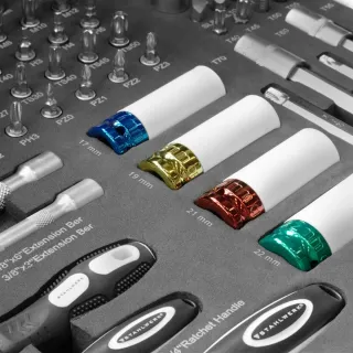 Комплект тресчотка битове и ключове STAHLWERK 6824/ 186 бр.