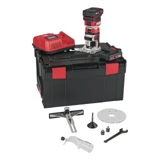 Акумулаторна фреза 2 в1 FLEX CER 18.0-EC/2.5 Set/ 18V/ 2х2.5Ah