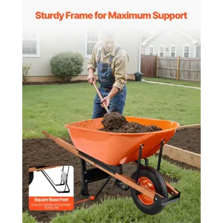 Метална градинска количка VEVOR WB-007A/ 150 кг Метална градинска количка VEVOR WB-007A/ 150 кг