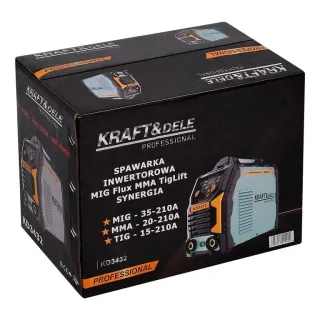Инверторен заваръчен апарат KraftDele KD3432/ 210A Инверторен заваръчен апарат KraftDele KD3432/ 210A